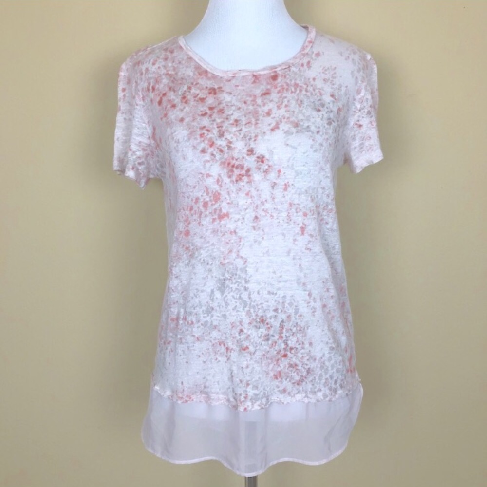 SOLD Forever 21 Linen Floral Patterned Blouse